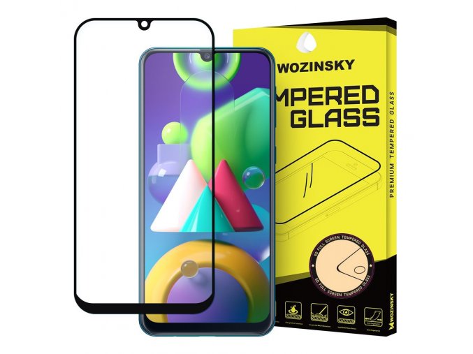 eng pl Wozinsky Tempered Glass Full Glue Super Tough Screen Protector Full Coveraged with Frame Case Friendly for Samsung Galaxy M21 black 59911 1