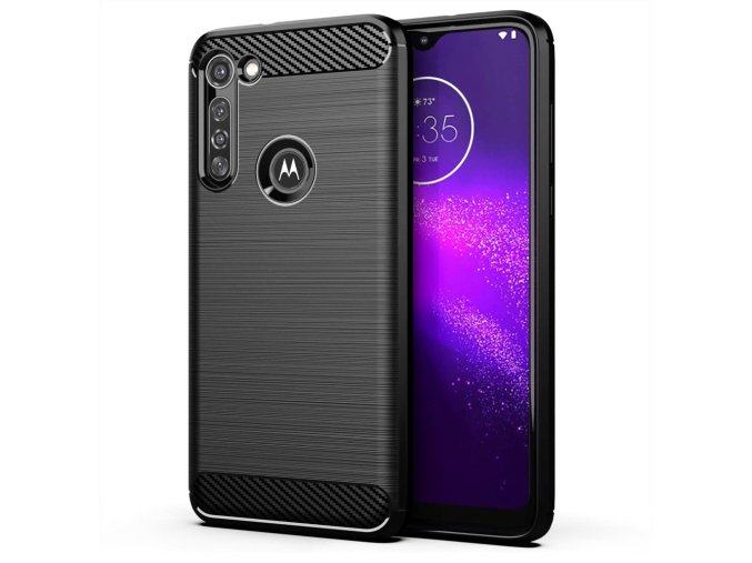 eng pl Carbon Case Flexible Cover TPU Case for Motorola Moto G8 Power black 59423 1
