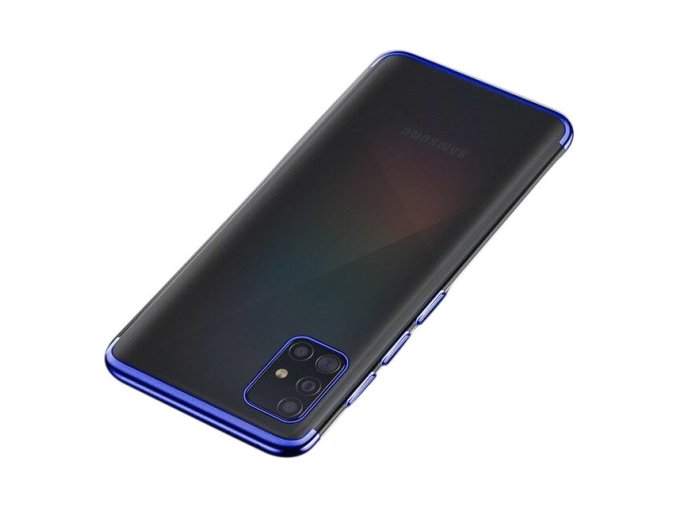 eng pl Clear Color Case Gel TPU Electroplating frame Cover for Samsung Galaxy A51 blue 59834 14