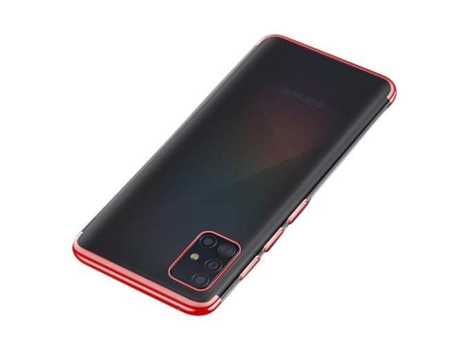 eng pl Clear Color Case Gel TPU Electroplating frame Cover for Samsung Galaxy A51 red 59835 14