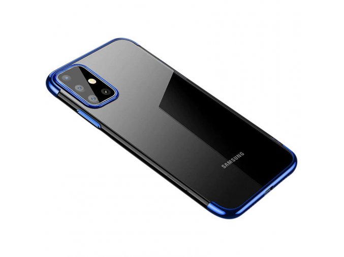 eng pl Clear Color Case Gel TPU Electroplating frame Cover for Samsung Galaxy A71 blue 59772 1