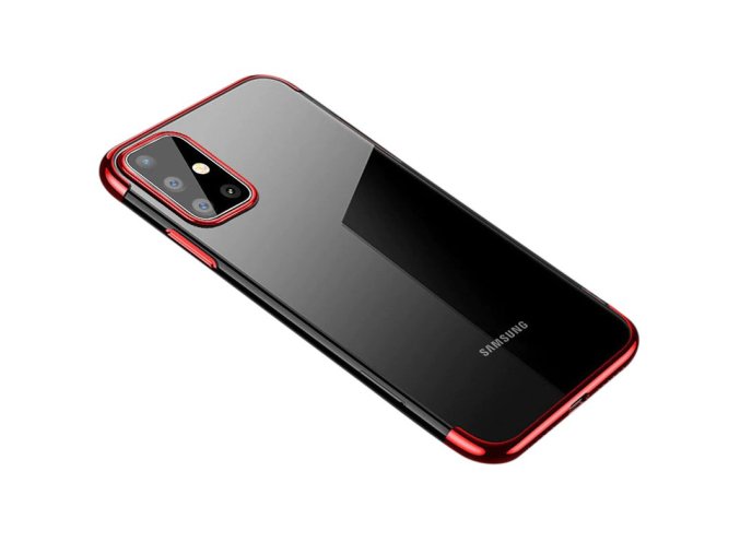 eng pl Clear Color Case Gel TPU Electroplating frame Cover for Samsung Galaxy A71 red 59773 1