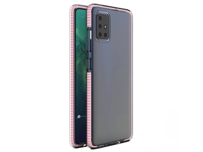 eng pl Spring Case clear TPU gel protective cover with colorful frame for Xiaomi Redmi Note 9 Pro Redmi Note 9S light pink 61315 1