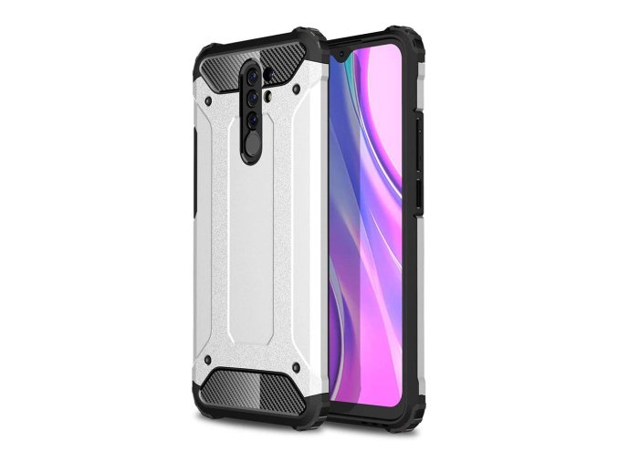 eng pl Hybrid Armor Case Tough Rugged Cover for Xiaomi Redmi 9 silver 62855 1