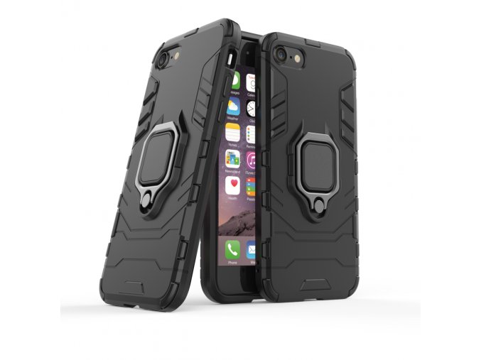 eng pl Ring Armor Case Kickstand Tough Rugged Cover for iPhone SE 2020 iPhone 8 iPhone 7 black 63819 1
