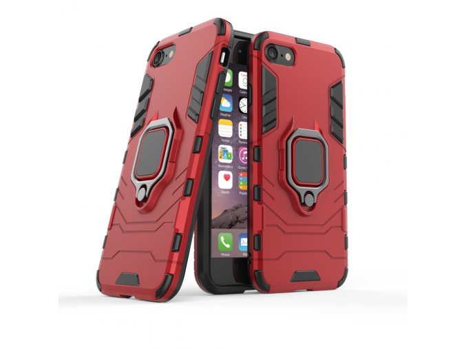 eng pl Ring Armor Case Kickstand Tough Rugged Cover for iPhone SE 2020 iPhone 8 iPhone 7 red 63821 1