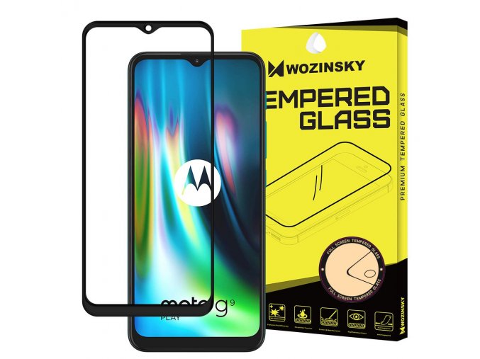 pol pl Wozinsky super wytrzymale szklo hartowane Full Glue na caly ekran z ramka Case Friendly Motorola Moto G9 Play Moto E7 Plus czarny 66113 1