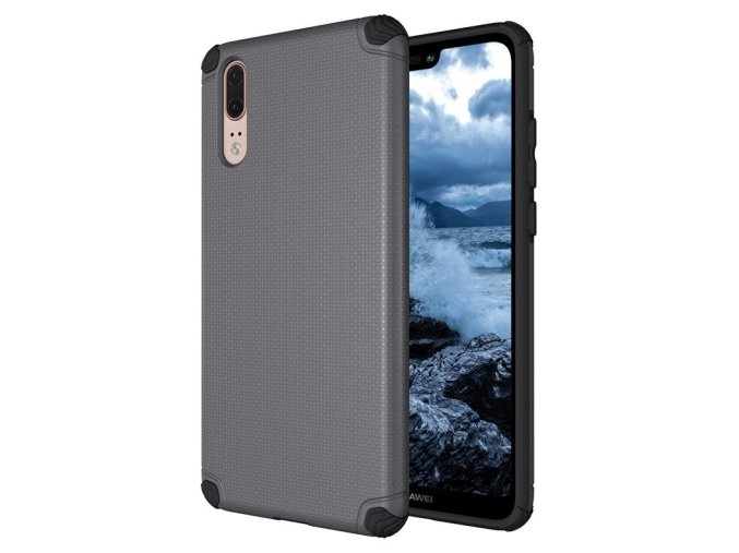 eng pl Light Armor Case Rugged Durable PC Cover for Huawei P20 grey no metal plate 40697 1