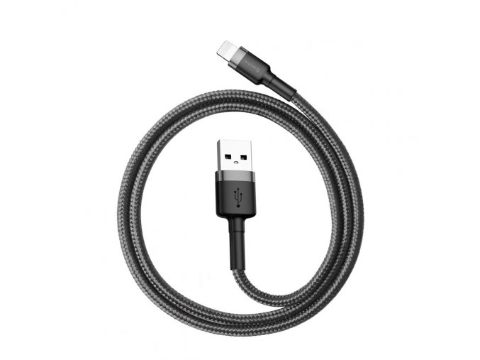 eng pl Baseus Cafule Cable Durable Nylon Braided Wire USB Lightning QC3 0 2 4A 0 5M black grey CALKLF AG1 46802 6