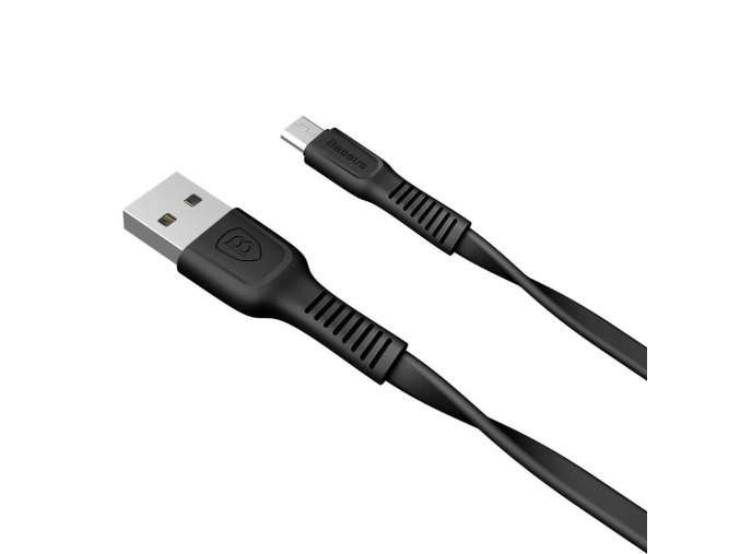 Baseus Tough USB - micro USB kabel, 2A, 1M - černý