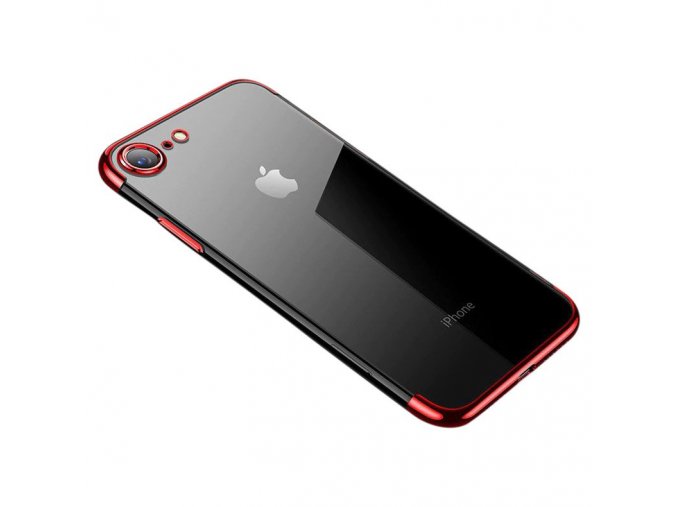 eng pl Clear Color Case Gel TPU Electroplating frame Cover for iPhone SE 2020 iPhone 8 iPhone 7 red 59857 8