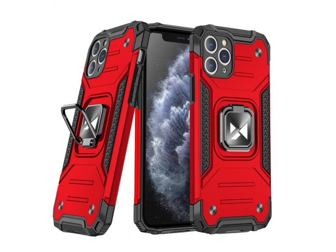 eng pl Wozinsky Ring Armor Case Kickstand Tough Rugged Cover for Xiaomi Redmi Note 9 Pro Redmi Note 9S red 66337 1