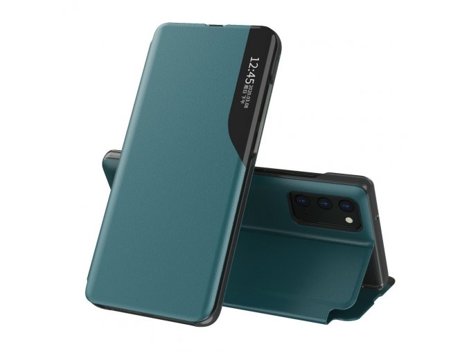 eng pl Eco Leather View Case elegant bookcase type case with kickstand for Samsung Galaxy A52 5G green 67213 1