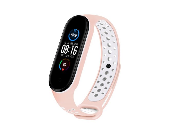 eng pl Replacment band strap for Xiaomi Mi Band 5 Dots pink white 68335 1