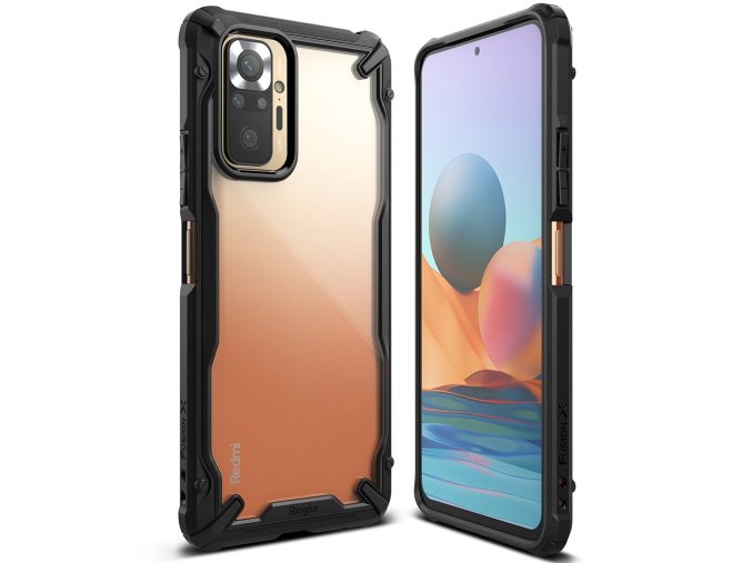 eng pl Ringke Fusion X durable PC Case with TPU Bumper for Xiaomi Redmi Note 10 Pro black FXXI0035 70119 1