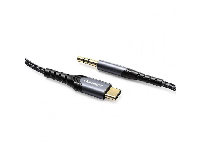 eng pl Joyroom stereo audio AUX cable 3 5 mm mini jack USB Type C for smartphone 1 m black SY A03 71691 1 kopie