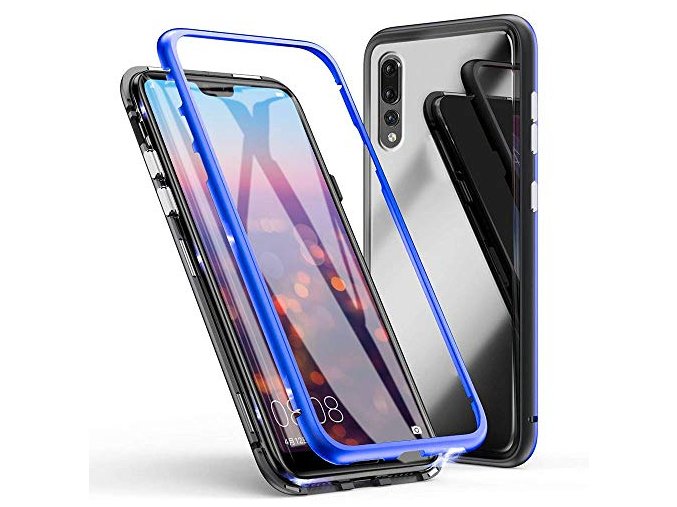 eabuy huawei p20 pro case tempered glass hard back cover magnetic adsorption aluminum alloy bumper n 51Qx gKhW4L