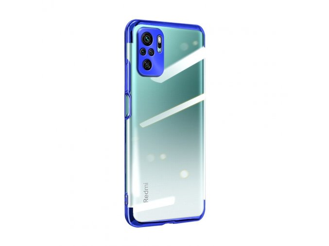 eng pl Clear Color Case Gel TPU Electroplating frame Cover for Xiaomi Redmi Note 10 Redmi Note 10S blue 70765 1