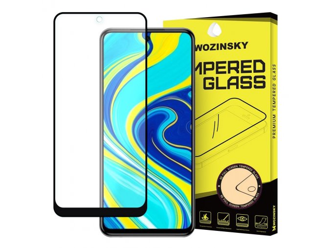 eng pl Wozinsky Tempered Glass Full Glue Super Tough Screen Protector Full Coveraged with Frame Case Friendly for Xiaomi Redmi Note 9 Pro Redmi Note 9S Poco X3 NFC black 59628 1