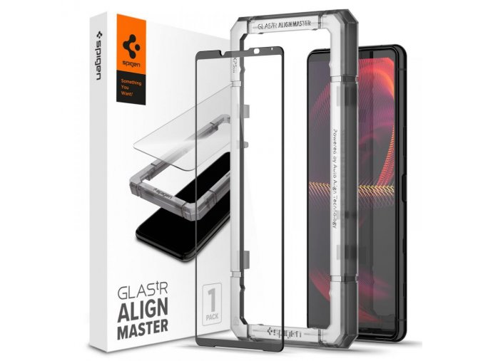 eng pl TEMPERED GLASS SPIGEN ALM GLASS FC SONY XPERIA 5 III BLACK 80458 1