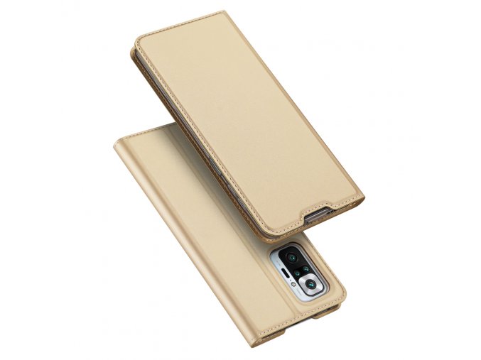 eng pl DUX DUCIS Skin Pro Bookcase type case for Xiaomi Redmi Note 10 Pro golden 69921 1