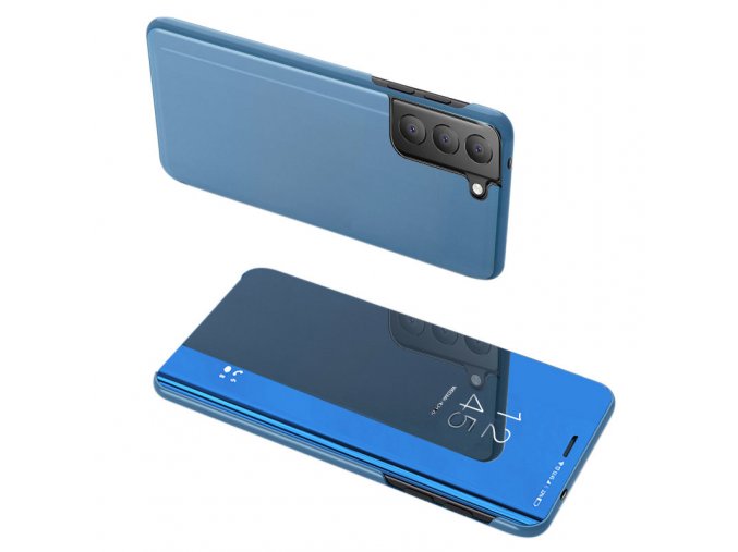 pol pl Clear View Case futeral etui z klapka Samsung Galaxy S21 FE niebieski 71955 1