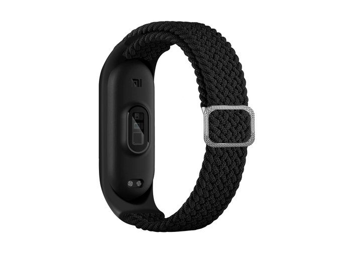 eng pm Strap Fabric replacement band strap for Xiaomi Mi Band 6 5 4 3 braided cloth bracelet black 77705 1