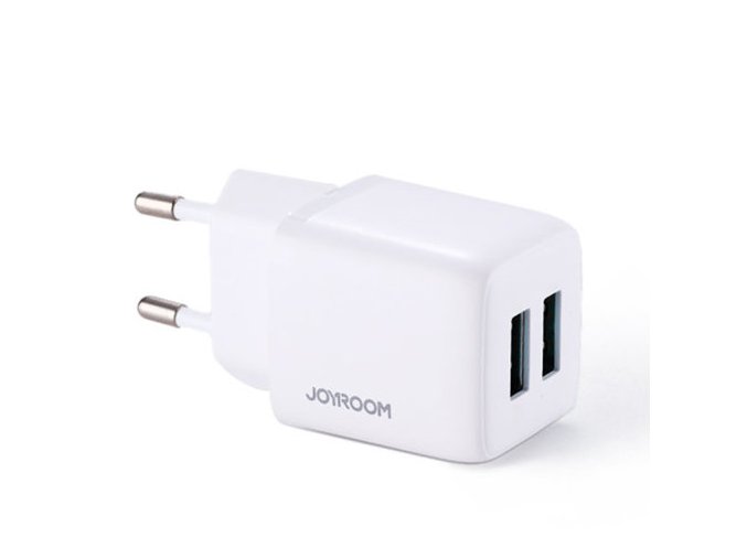 eng pm 2x USB wall charger by Joyroom with a power of up to 12 W 2 4 A L 2A121 85045 1