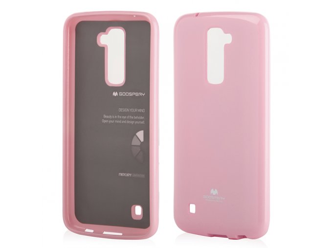 perleťový kryt na LG K 10 světle růžový