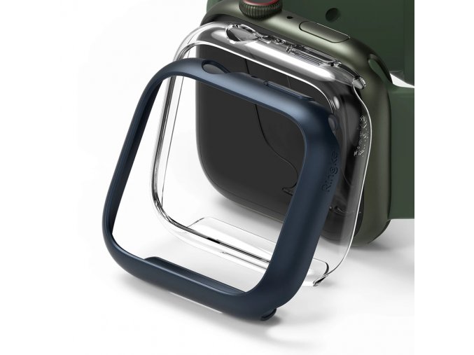 Ringke pouzdro pro hodinky Apple Watch 7 45mm - 2ks - transparentní + modrá