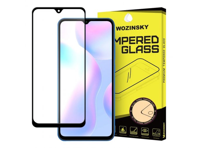 eng pl Wozinsky Tempered Glass Full Glue Super Tough Screen Protector Full Coveraged with Frame Case Friendly for Xiaomi Redmi 9A Redmi 9C black 61836 1