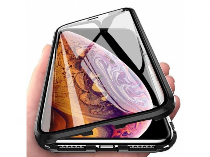 22664 eng pl wozinsky full magnetic case full body front and back cover tempered glass for iphone xs max black transparent 48518 1