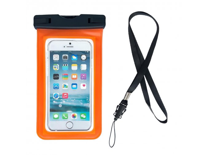 eng pl Waterproof pouch phone purse on the pool orange 90882 14