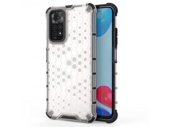 eng pl Honeycomb case armored cover with a gel frame for Xiaomi Redmi Note 11S Note 11 transparent 89001 1