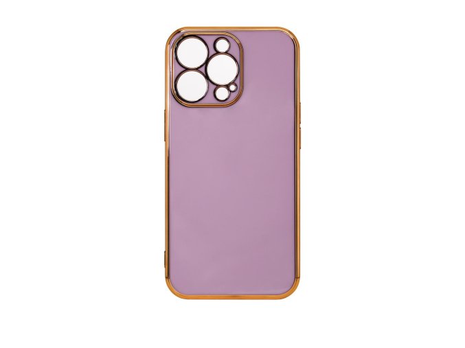 eng pl Lighting Color Case for Samsung Galaxy A53 5G Gold Frame Gel Cover Purple 96182 1