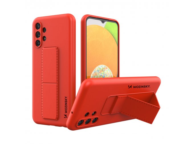 eng pl Wozinsky Kickstand Case Silicone Stand Cover for Samsung Galaxy A23 Red 90146 1