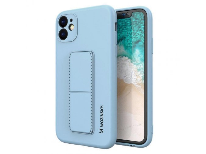 eng pl Wozinsky Kickstand Case Silicone Stand Cover for Samsung Galaxy A22 5G Light Blue 72925 1