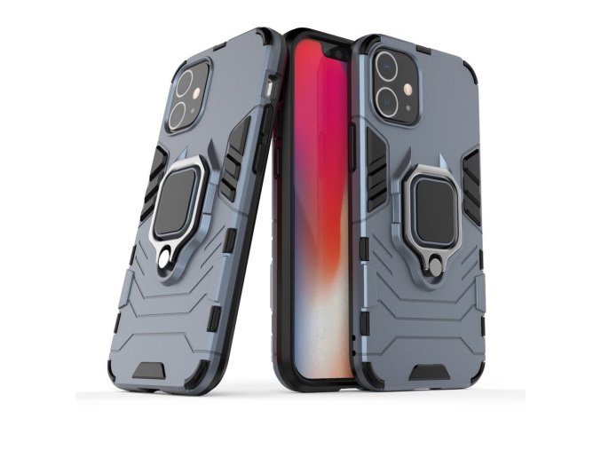 Armor kryt s prstýnkem na iPhone 12 mini - modrý