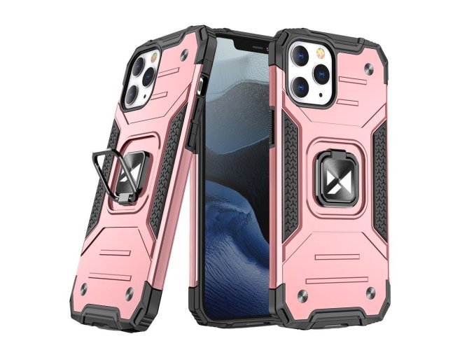 Wozinsky Ring Armor kryt na iPhone 13 Pro - růžový