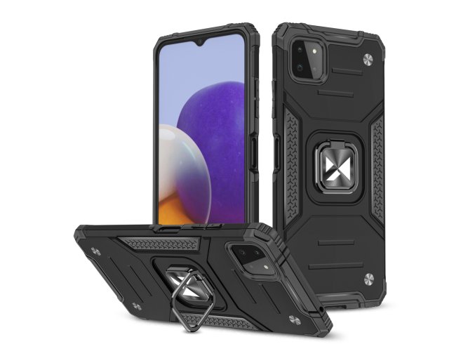 Wozinsky Ring Armor kryt na Samsung Galaxy A22 4G - černý