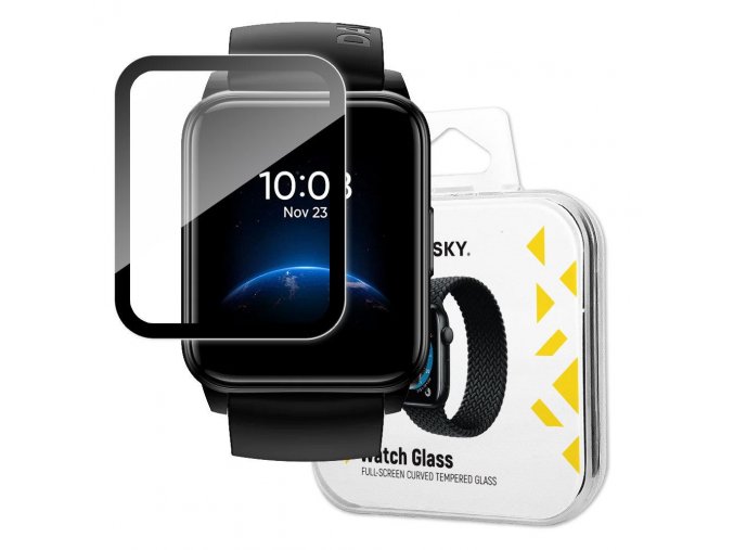 Wozinsky hybridní 3D sklo na displej hodinek Realme Watch 2 - černé