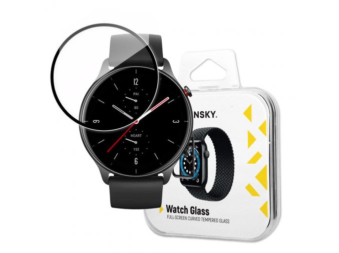 Wozinsky hybridní 3D sklo na displej hodinek Xiaomi Amazfit GTR 2E - černé