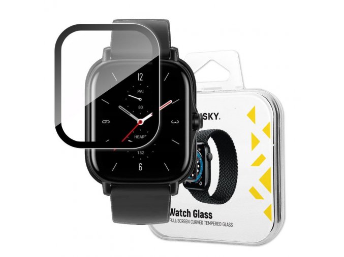Wozinsky hybridní 3D sklo na displej hodinek Xiaomi Amazfit GTS 2 - černé