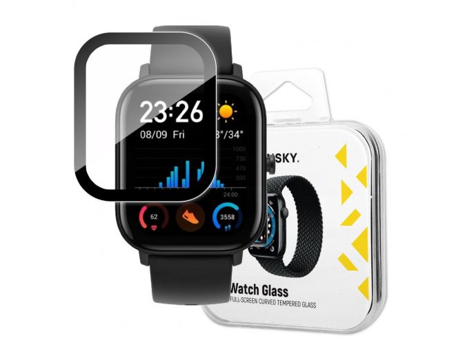Wozinsky hybridní 3D sklo na displej hodinek Xiaomi Amazfit GTS - černé