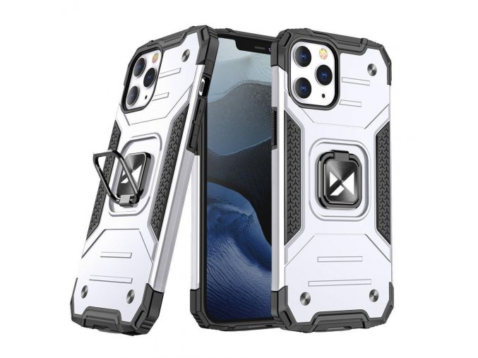 Wozinsky Ring Armor kryt na iPhone 14 Pro Max - stříbrný