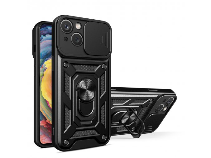 eng pl Hybrid Armor Camshield case for Huawei nova Y90 armored case with camera cover black 136903 1