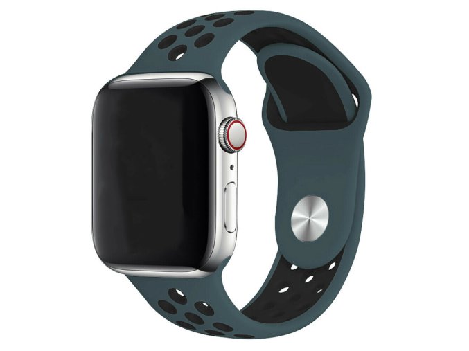 Silikonový řemínek Dots na Apple Watch na 8 / 7 / 6 / 5 / 4 / 3 / 2 / SE (49/45/44/42 mm) - petrolejovočerný