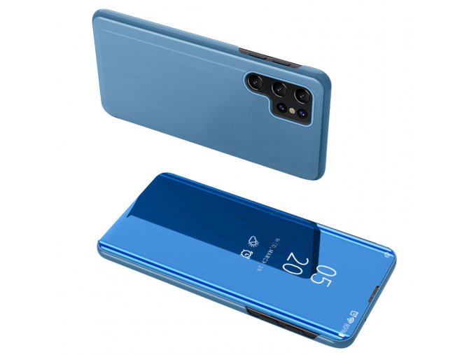 eng pl Clear View Case cover for Samsung Galaxy S23 Ultra cover with a flap blue 135900 8