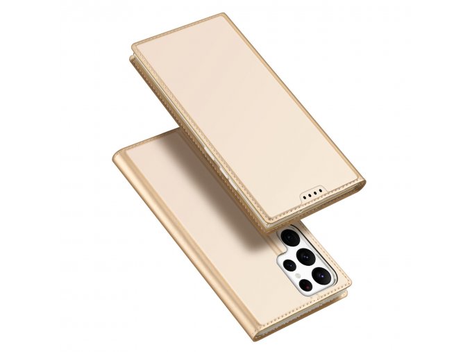Dux Ducis Skin Pro luxusní flipové pouzdro na Samsung Galaxy S23 Ultra - zlaté