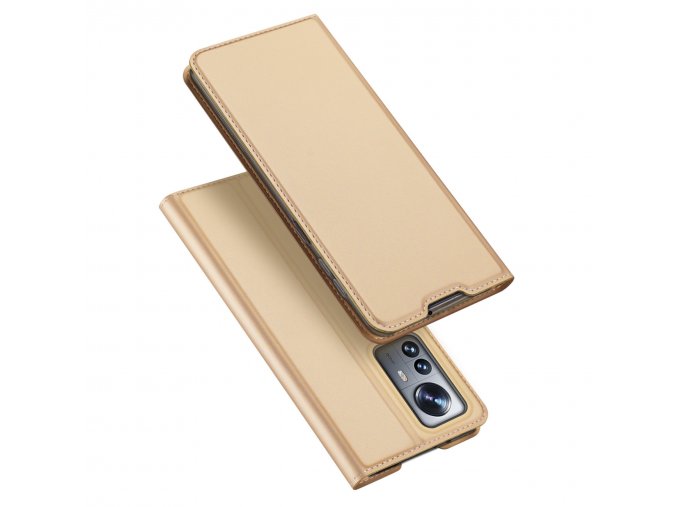 Dux Ducis Skin Pro luxusní flipové pouzdro na Xiaomi 12 Pro - zlaté